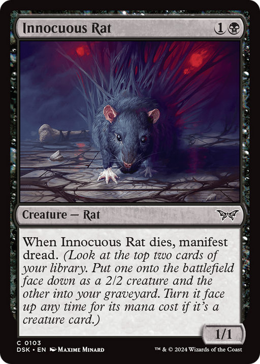 Innocuous Rat (DSK-103) [Duskmourn: House of Horror] Foil MTG Single Wizards of the Coast