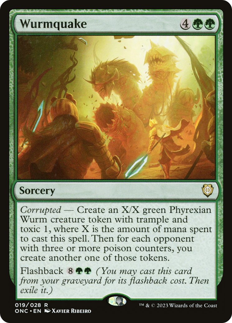 Wurmquake (ONC-019) [Phyrexia: All Will Be One Commander] MTG Single Wizards of the Coast