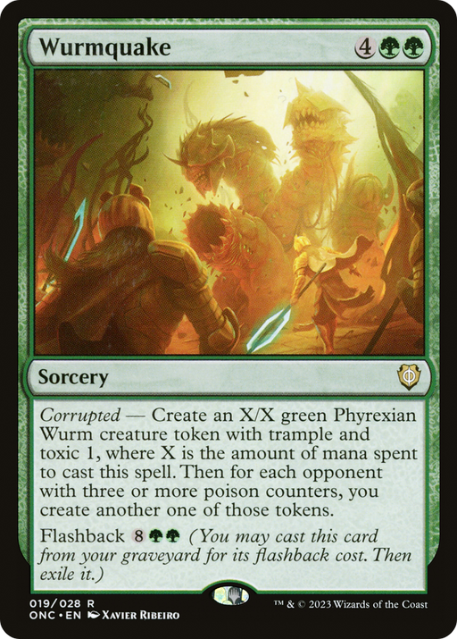 Wurmquake (ONC-019) [Phyrexia: All Will Be One Commander] MTG Single Wizards of the Coast