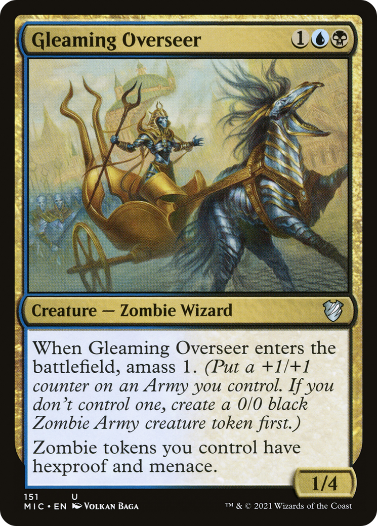 Gleaming Overseer (MIC-151) [Midnight Hunt Commander] MTG Single Wizards of the Coast
