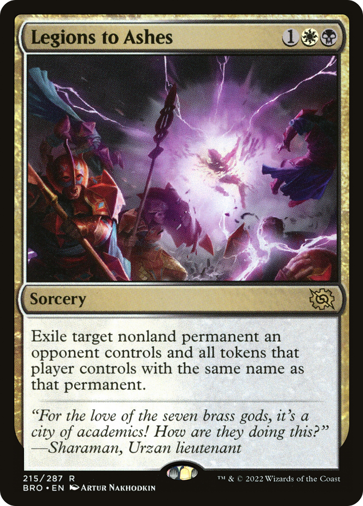 Legions to Ashes (BRO-215) [The Brothers' War] Foil MTG Single Wizards of the Coast