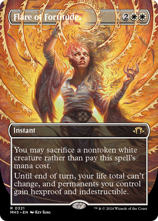 Flare of Fortitude (MH3-321) [Modern Horizons 3] (Borderless) Foil MTG Single Wizards of the Coast