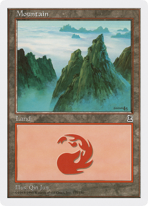 Mountain (PTK-175) [Oldschool] Portal Three Kingdoms MTG Single Wizards of the Coast