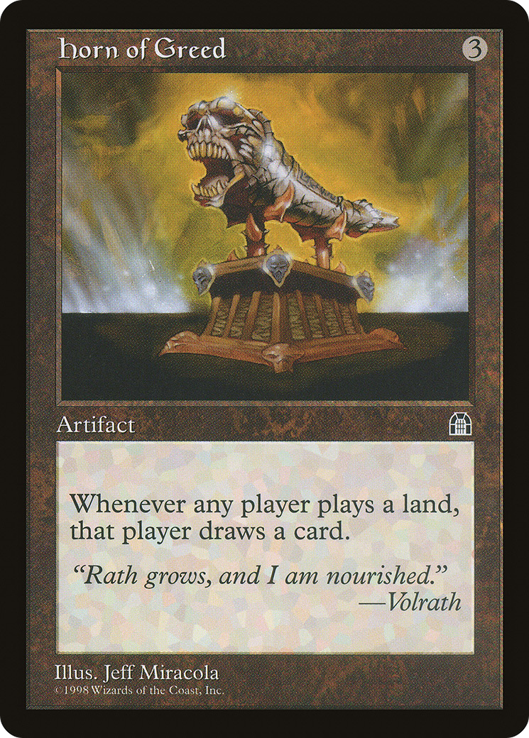 Horn of Greed (STH-135) [Stronghold] MTG Single Wizards of the Coast