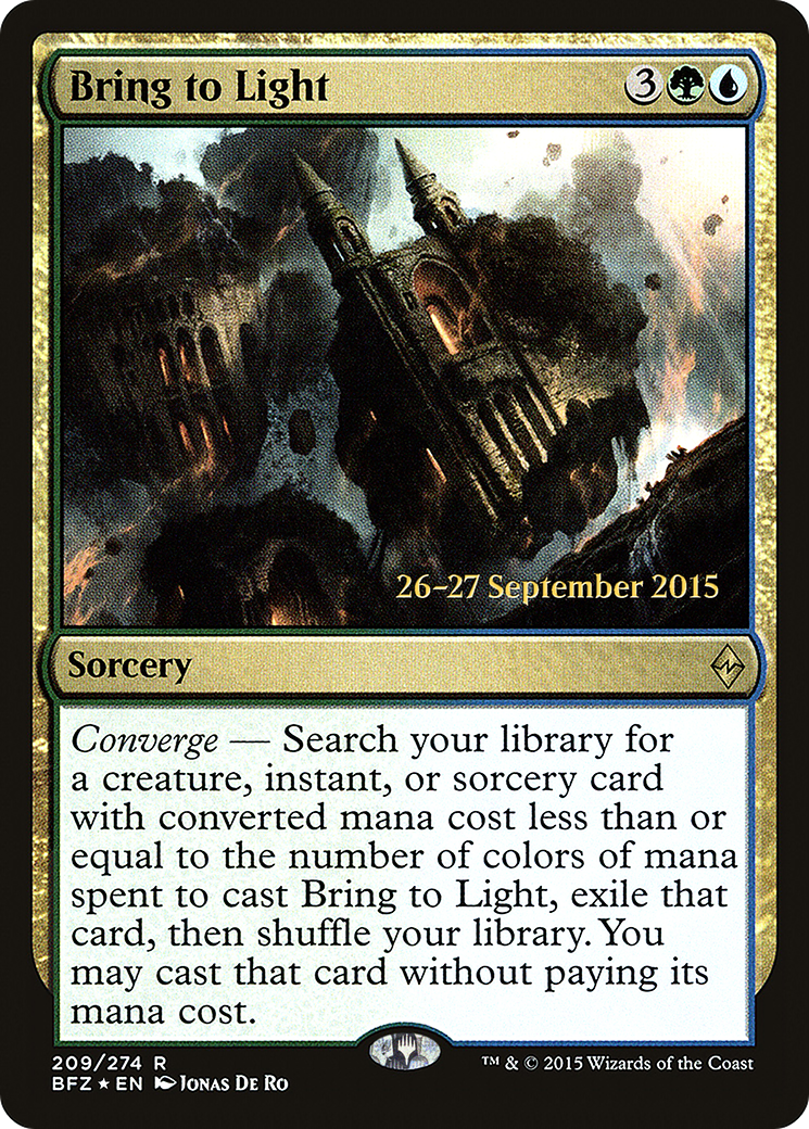 Bring to Light (PRE-209) [Battle for Zendikar Promos] Foil MTG Single Wizards of the Coast
