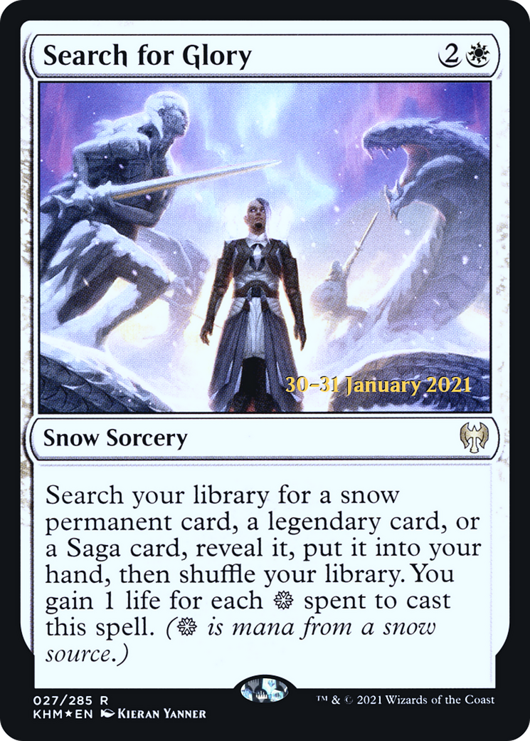 Search for Glory (PRE-027) [Kaldheim Promos] Foil MTG Single Wizards of the Coast