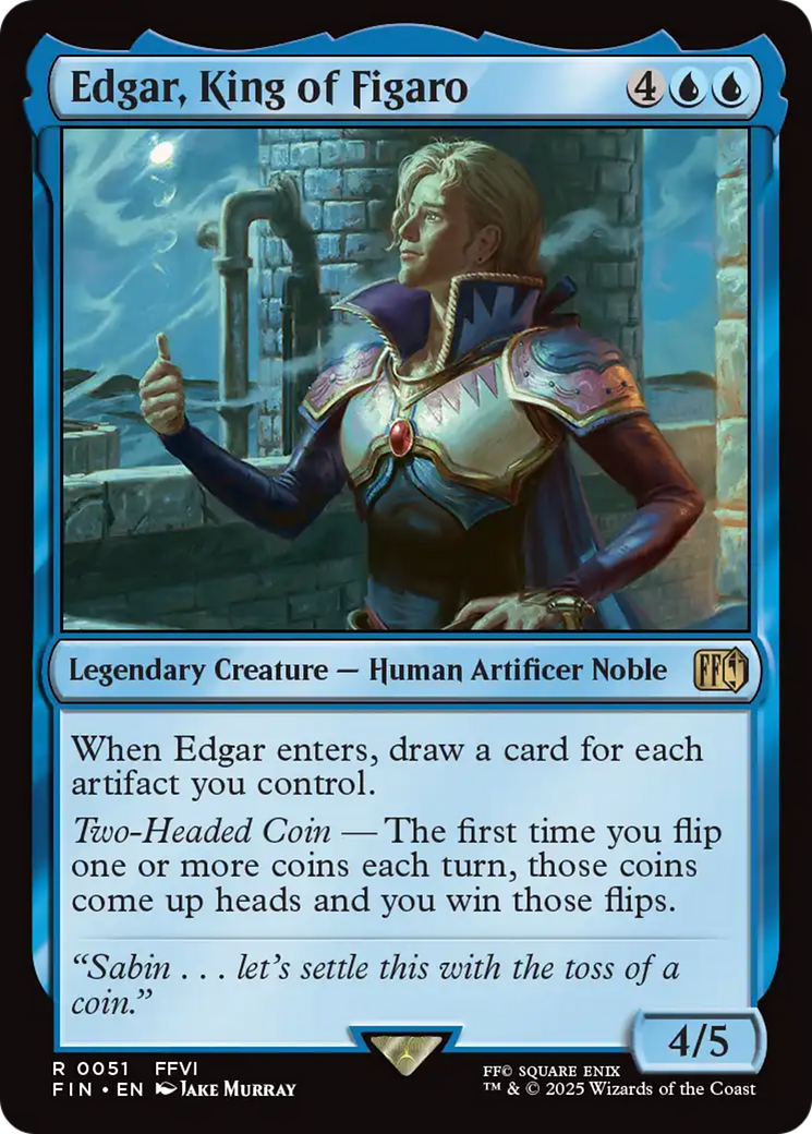 Edgar, King of Figaro (FIN-051) [FINAL FANTASY] Foil MTG Single Wizards of the Coast
