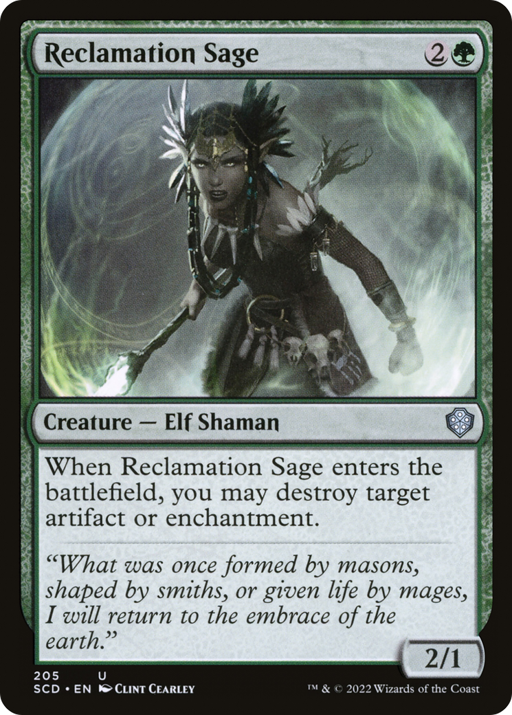 Reclamation Sage (SCD-205) [Starter Commander Decks] MTG Single Wizards of the Coast