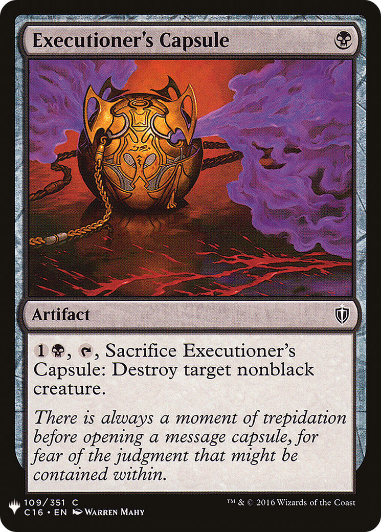 Executioner's Capsule (LIST-C16-109) [Mystery Booster] The List MTG Single Wizards of the Coast