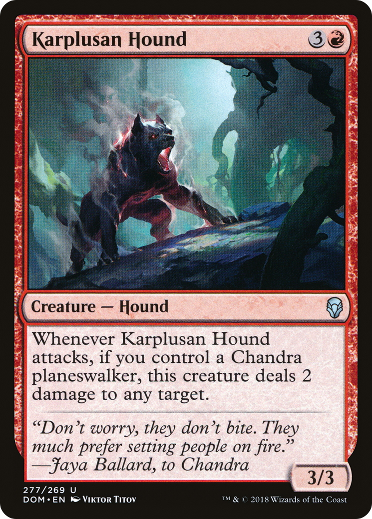 Karplusan Hound (DOM-277) [Dominaria] MTG Single Wizards of the Coast