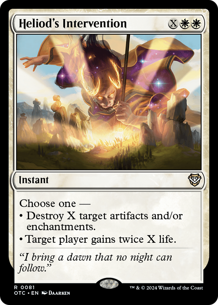 Heliod's Intervention (OTC-081) [Outlaws of Thunder Junction Commander] MTG Single Wizards of the Coast