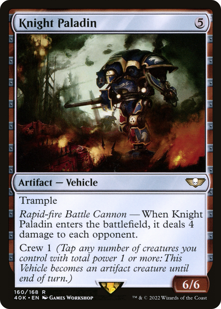 Knight Paladin (40K-160) [Warhammer 40,000 Commander] MTG Single Wizards of the Coast