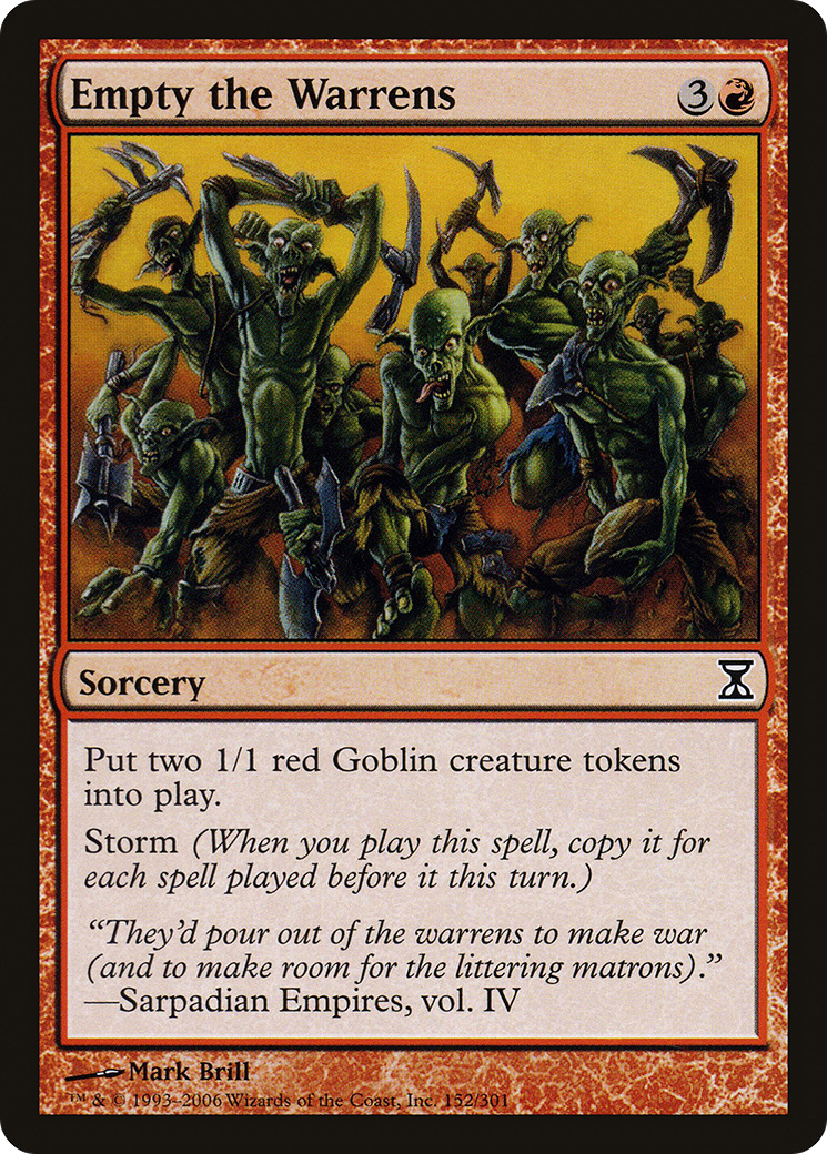 Empty the Warrens (TSP-152) [Time Spiral] Foil MTG Single Wizards of the Coast