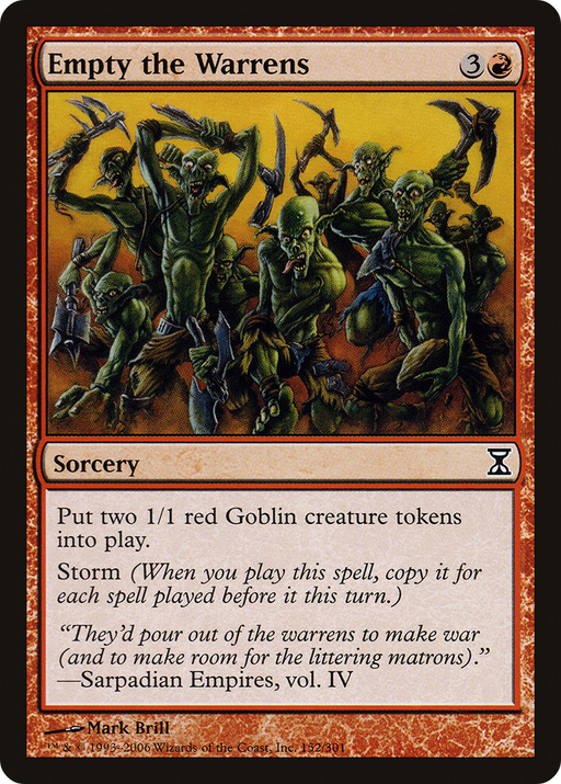 Empty the Warrens (TSP-152) [Time Spiral] MTG Single Wizards of the Coast