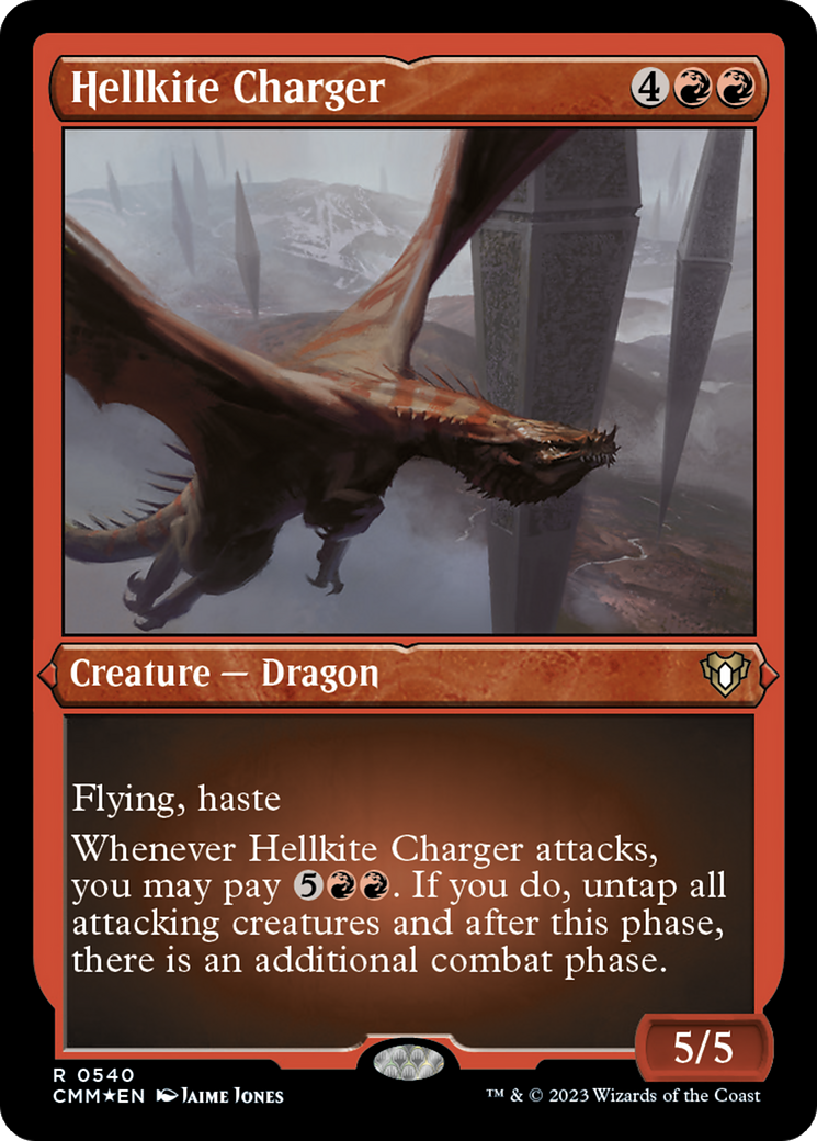 Hellkite Charger (CMM-540) [Commander Masters] Etched Foil MTG Single Wizards of the Coast