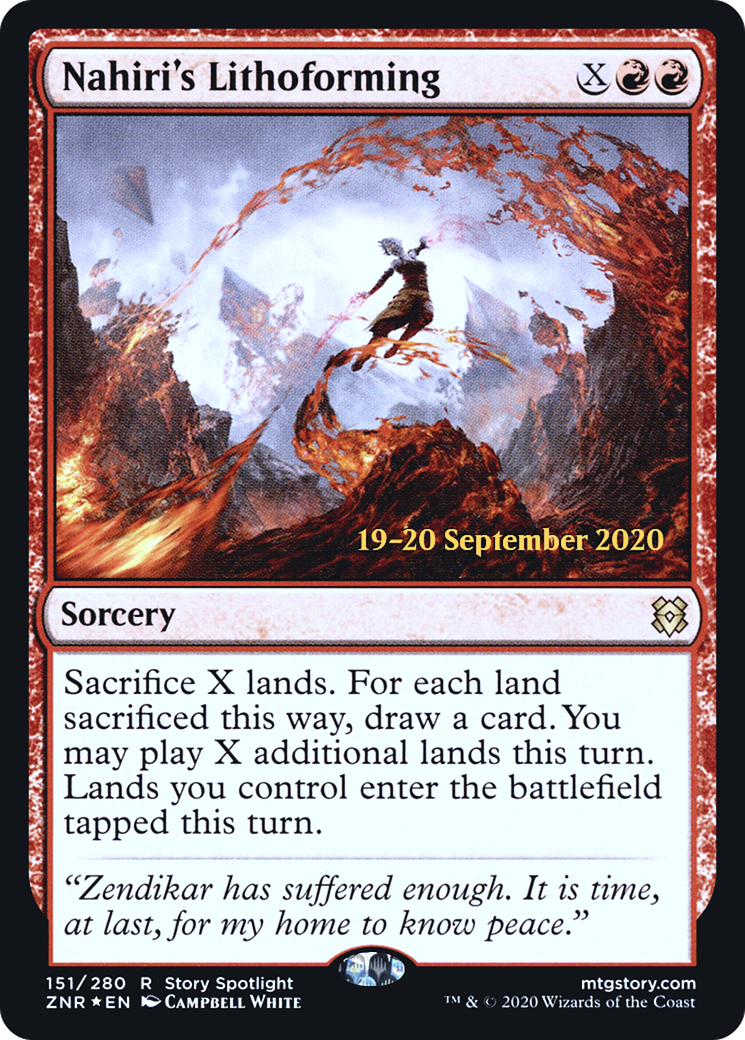 Nahiri's Lithoforming (PRE-151) [Zendikar Rising Promos] Foil MTG Single Wizards of the Coast