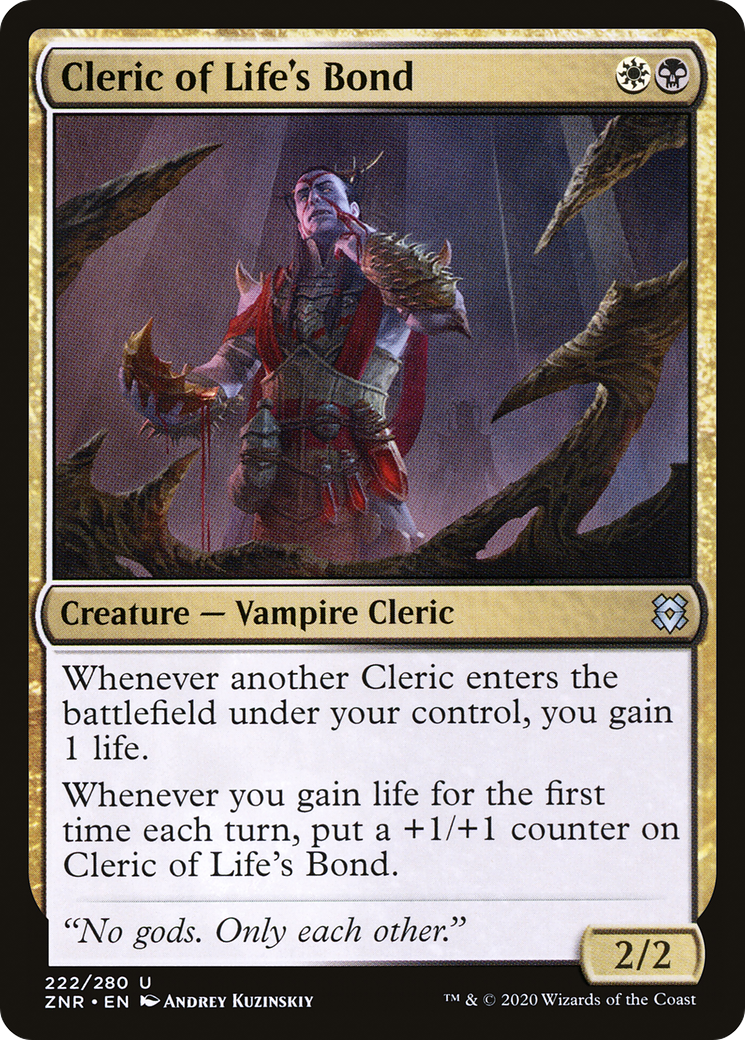 Cleric of Life's Bond (ZNR-222) [Zendikar Rising] Foil MTG Single Wizards of the Coast