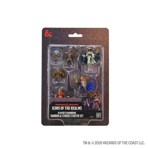 D&D Icons of the Realm: Premium Set - Player's Handbook Swords & Staves Starter Set RPG Miniatures WizKids