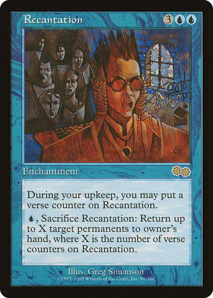 Recantation (USG-091) [Urza's Saga] MTG Single Wizards of the Coast