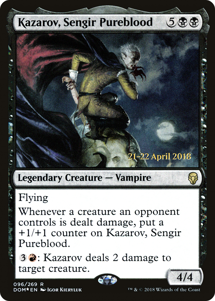 Kazarov, Sengir Pureblood (PRE-096) [Dominaria Promos] Foil MTG Single Wizards of the Coast