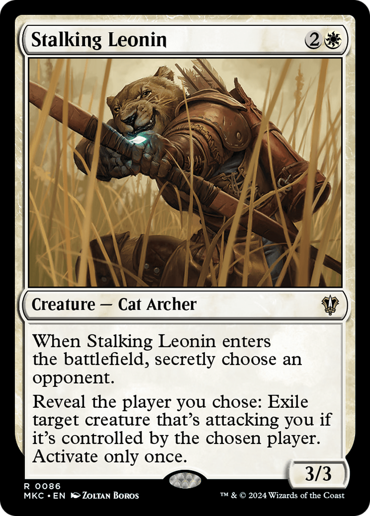 Stalking Leonin (MKC-086) [Murders at Karlov Manor Commander] MTG Single Wizards of the Coast