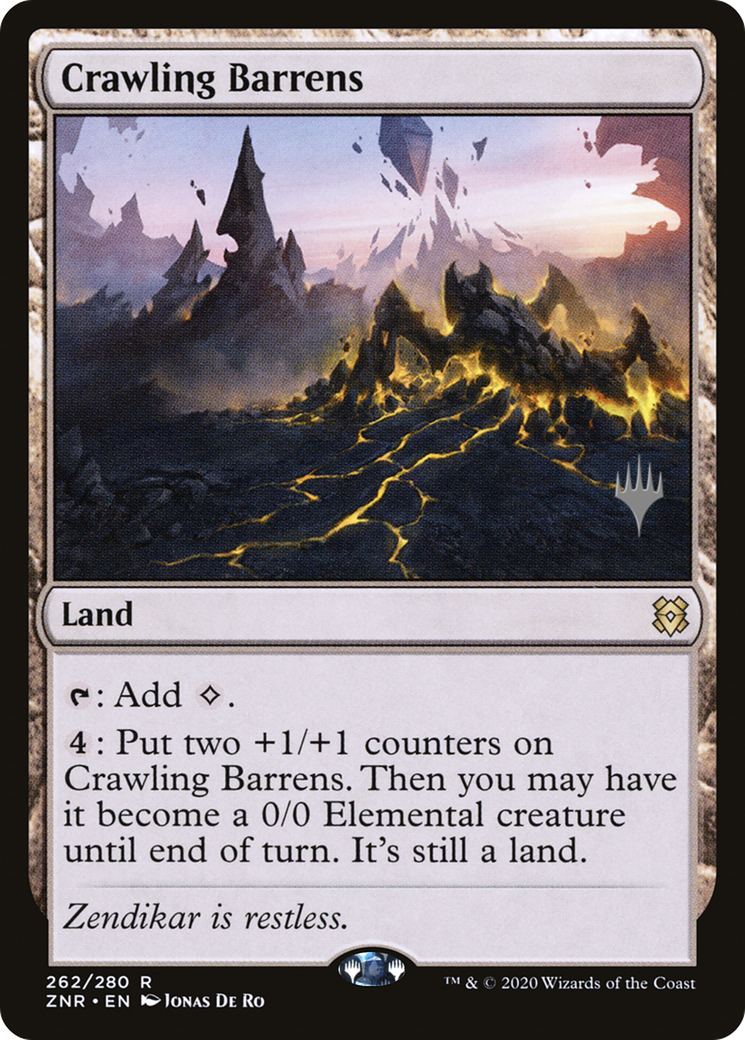 Crawling Barrens (PPZNR-262P) [Zendikar Rising Promos] Foil MTG Single Wizards of the Coast