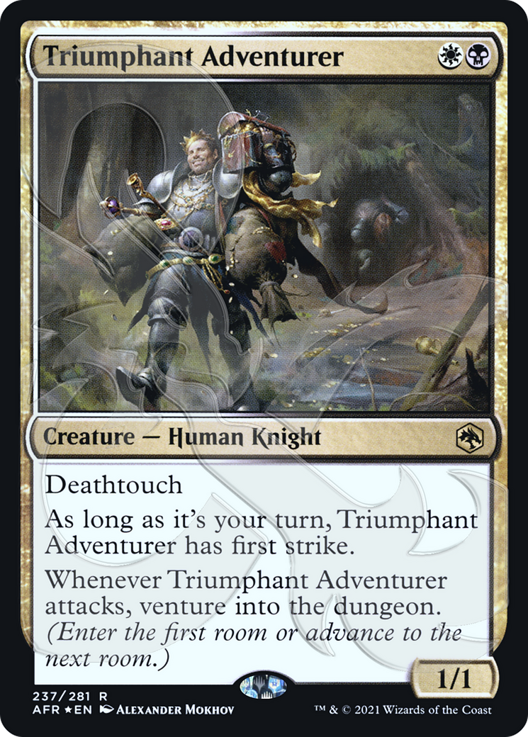 Triumphant Adventurer (AFR&-237) [Adventures in the Forgotten Realms Promos] Foil MTG Single Wizards of the Coast