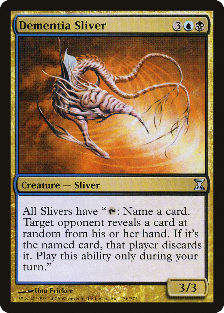 Dementia Sliver (TSP-236) [Time Spiral] MTG Single Wizards of the Coast