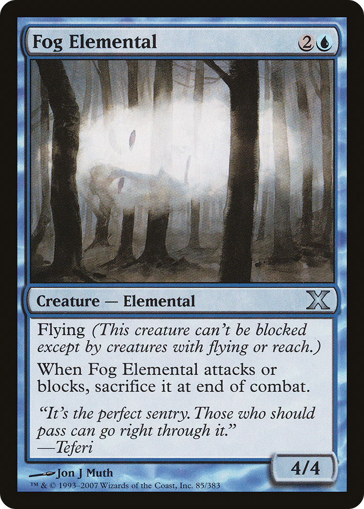 Fog Elemental (10E-085) [Tenth Edition] MTG Single Wizards of the Coast