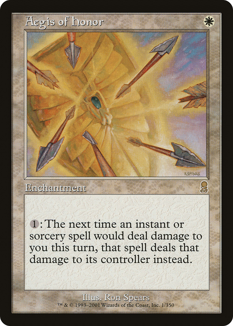 Aegis of Honor (ODY-001) [Odyssey] MTG Single Wizards of the Coast