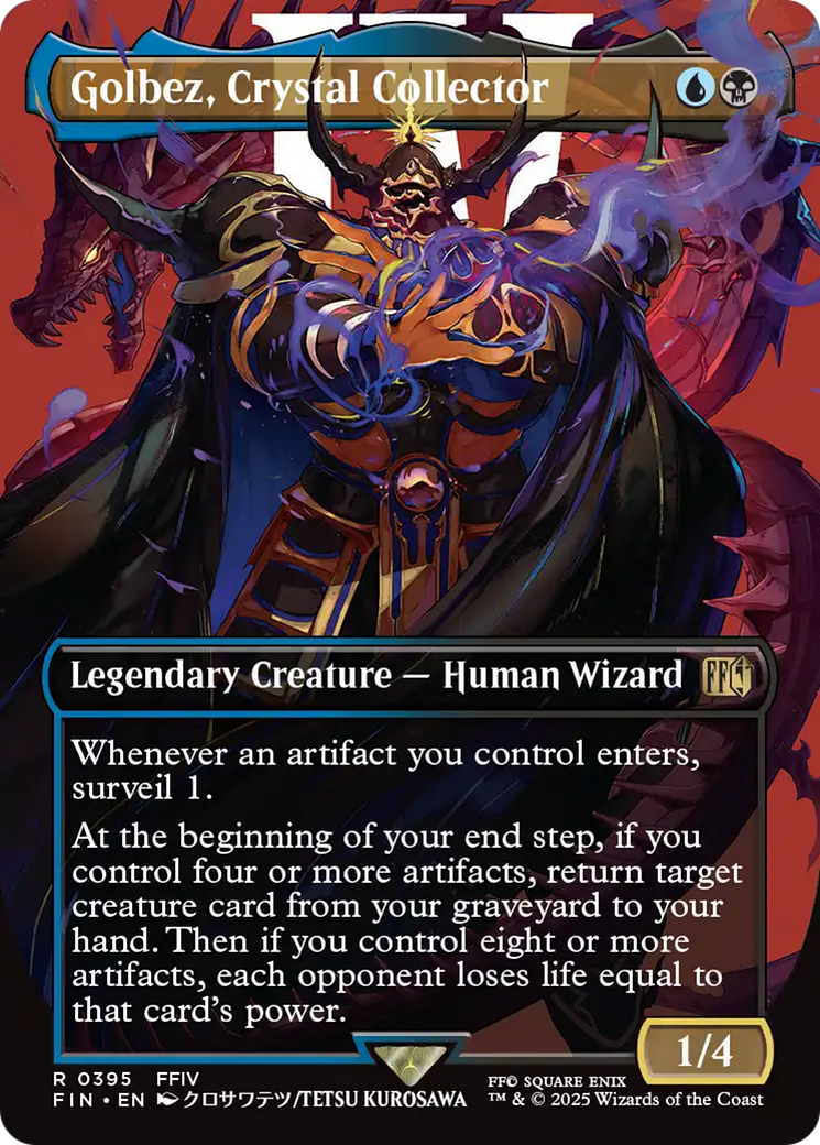 Golbez, Crystal Collector (FIN-395) [FINAL FANTASY] (Borderless) Foil MTG Single Wizards of the Coast