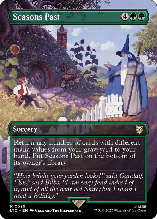Seasons Past (LTC-529) [Tales of Middle-earth Commander] (Borderless) Foil MTG Single Wizards of the Coast