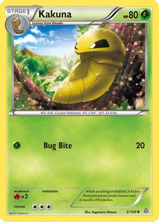 Kakuna (/160) Reverse Holofoil [XY: Primal Clash] Pokemon Single Pokémon