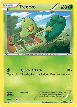 Treecko (6/160) Reverse Holofoil [XY: Primal Clash] Pokemon Single Pokémon