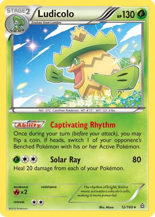 Ludicolo (/160) Reverse Holofoil [XY: Primal Clash] Pokemon Single Pokémon