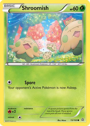 Shroomish (15/160) Reverse Holofoil [XY: Primal Clash] Pokemon Single Pokémon