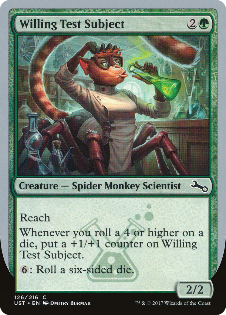 Willing Test Subject (UST-126) [Unstable] Foil MTG Single Wizards of the Coast