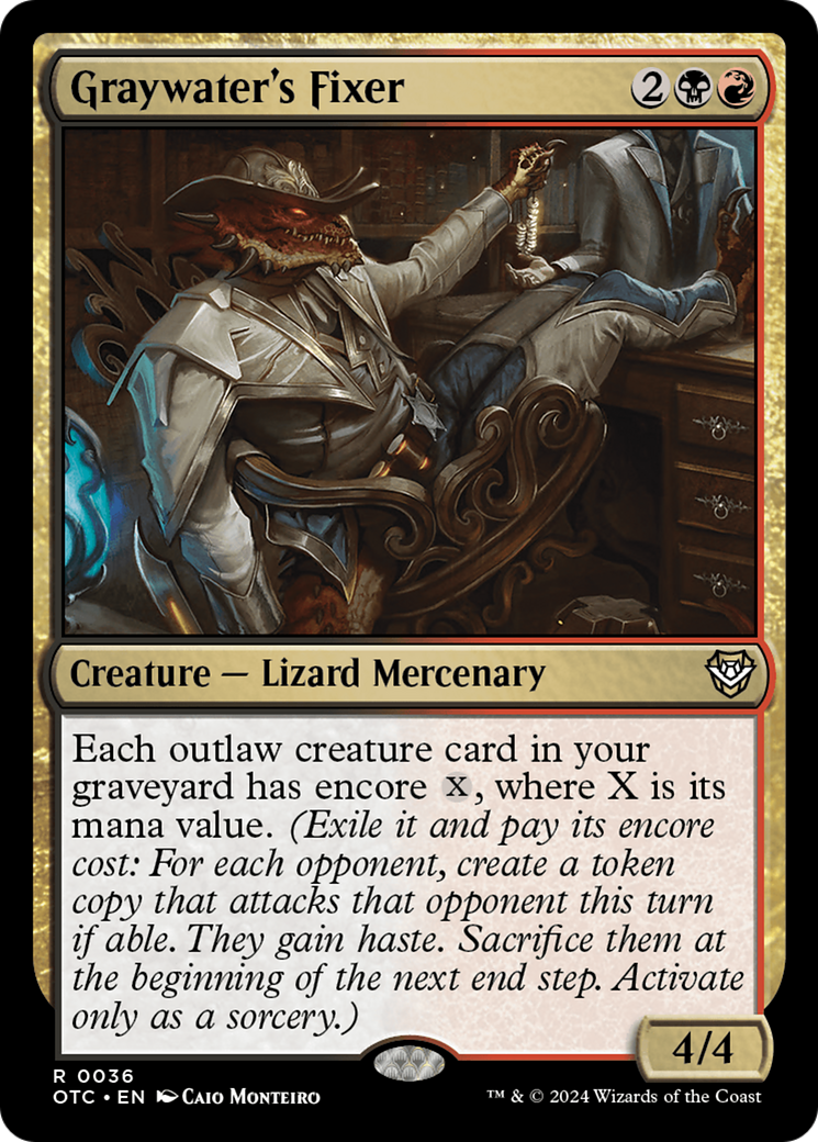 Graywater's Fixer (OTC-036) [Outlaws of Thunder Junction Commander] MTG Single Wizards of the Coast