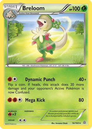 Breloom (/160) Reverse Holofoil [XY: Primal Clash] Pokemon Single Pokémon