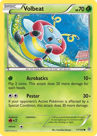 Volbeat (17/160) [XY: Primal Clash] Pokemon Single Pokémon