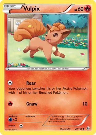 Vulpix (20/160) [XY: Primal Clash] Pokemon Single Pokémon