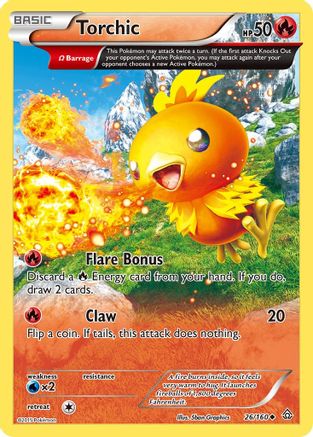 Torchic (Omega) (26/160) [XY: Primal Clash] Pokemon Single Pokémon