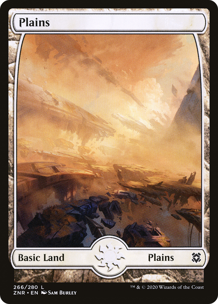 Plains (ZNR-266) [Zendikar Rising] (Full Art) MTG Single Wizards of the Coast