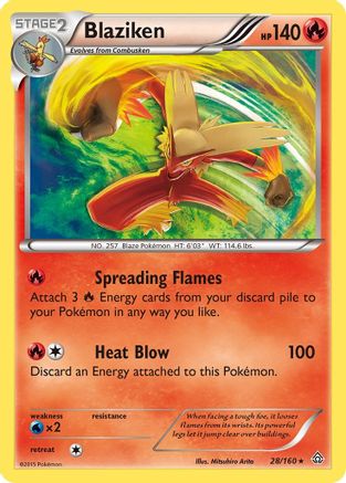 Blaziken (/160) Reverse Holofoil [XY: Primal Clash] Pokemon Single Pokémon