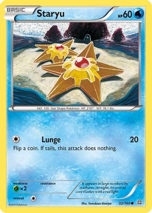 Staryu (32/160) Reverse Holofoil [XY: Primal Clash] Pokemon Single Pokémon