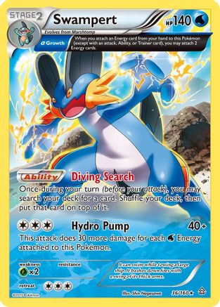Swampert (Alpha) (36/160) Holofoil [XY: Primal Clash] Pokemon Single Pokémon