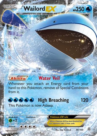 Wailord EX (38/160) Holofoil [XY: Primal Clash] Pokemon Single Pokémon