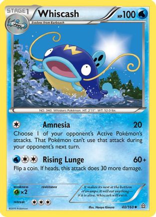 Whiscash (/160) [XY: Primal Clash] Pokemon Single Pokémon