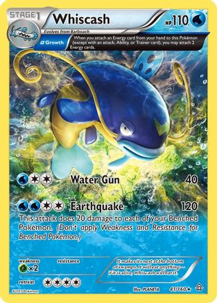 Whiscash (Alpha) (41/160) Reverse Holofoil [XY: Primal Clash] Pokemon Single Pokémon