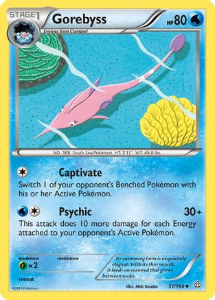 Gorebyss (/160) Reverse Holofoil [XY: Primal Clash] Pokemon Single Pokémon